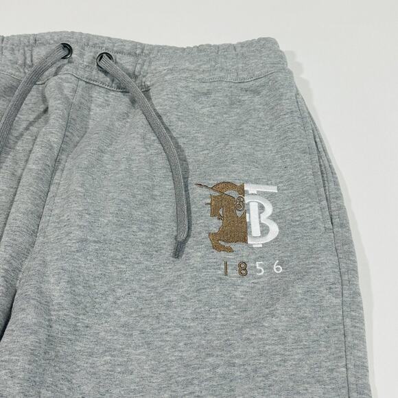 Burberry Interlocking TB Logo Men Size L Gray Track Jogger Sweatpants NWT $630 - Picture 8 of 10